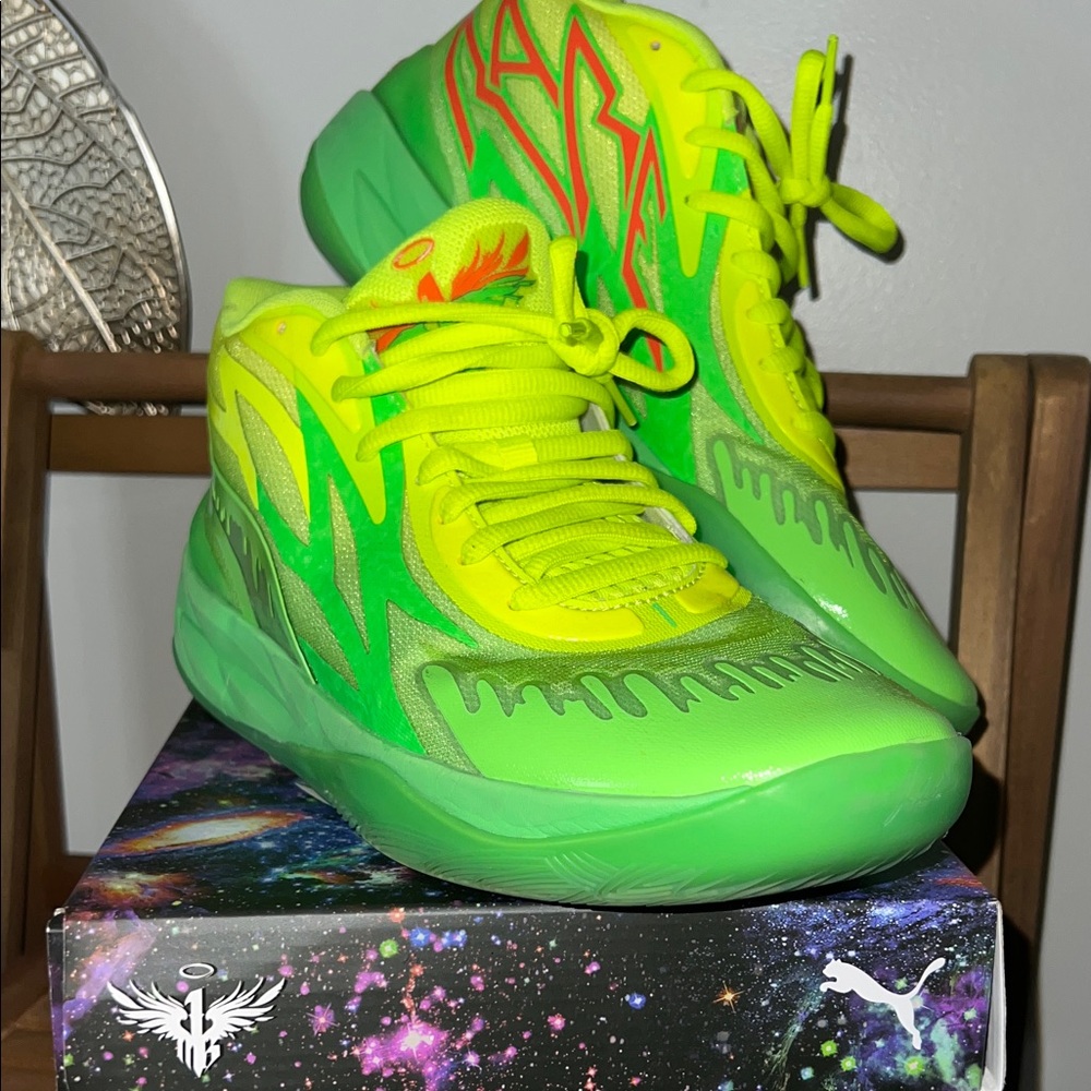 Puma Men’s Sneakers - Bright Green and Yellow